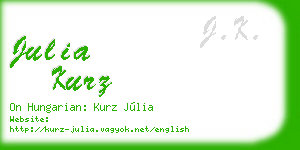 julia kurz business card