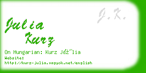 julia kurz business card